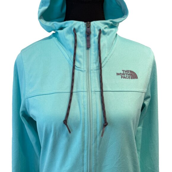 The North Face Turquoise Full Zip Hoodie Lightweight Jacket Women’s Small - Picture 2 of 8